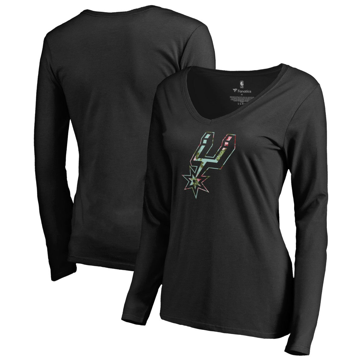 San Antonio Spurs Women's Lovely V-Neck Long Sleeve T-Shirt For Sale