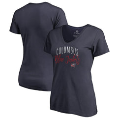 Columbus Blue Jackets Women's Graceful V-Neck T-Shirt On Sale
