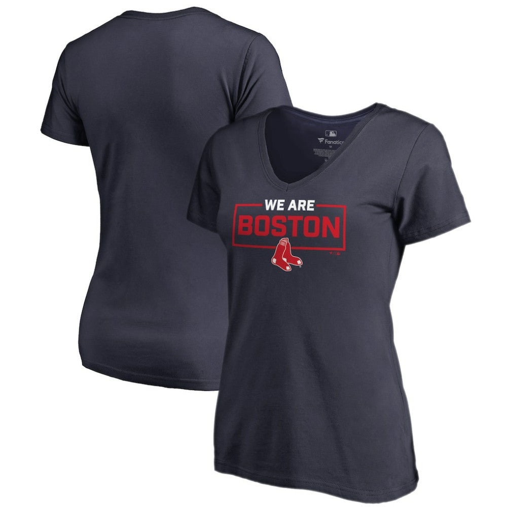 Boston Red Sox Women's We Are Icon V-Neck T-Shirt | MLB Outlet