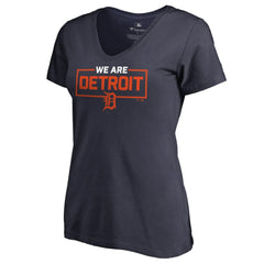 Detroit Tigers Women's We Are Icon V-Neck T-Shirt | MLB New