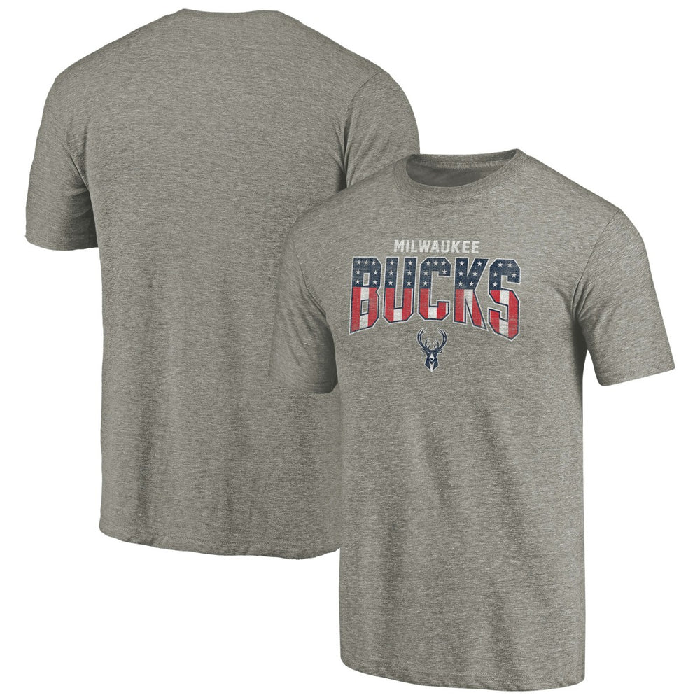 Milwaukee Bucks Freedom Tri-Blend T-Shirt For Sale