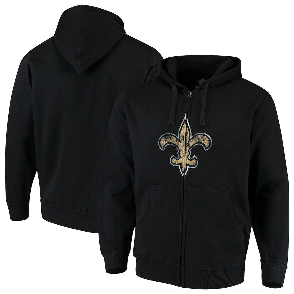 New Orleans Saints  G-III Sports by Carl Banks Primary Logo Full-Zip Hoodie