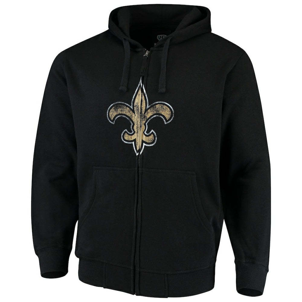 New Orleans Saints  G-III Sports by Carl Banks Primary Logo Full-Zip Hoodie