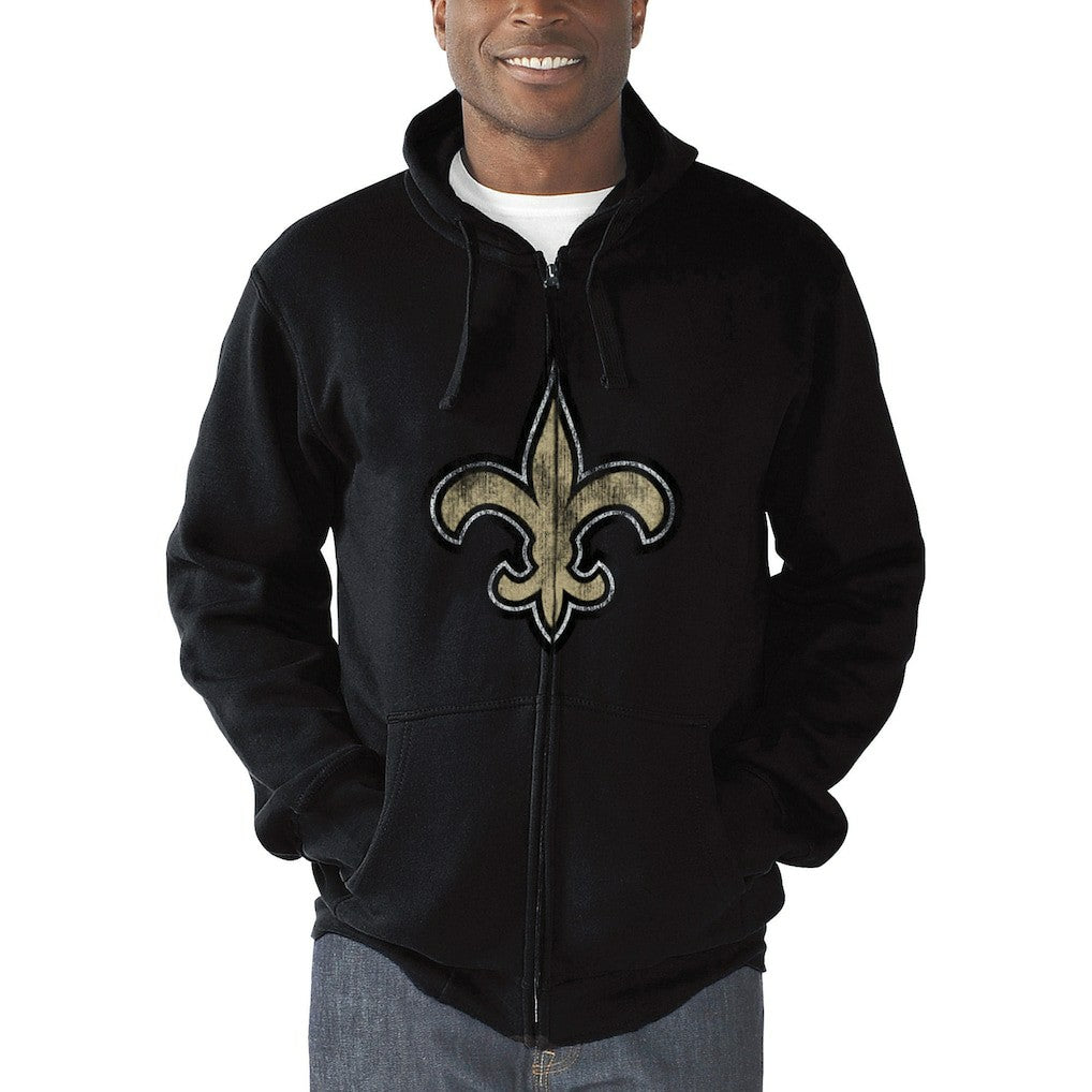 New Orleans Saints  G-III Sports by Carl Banks Primary Logo Full-Zip Hoodie