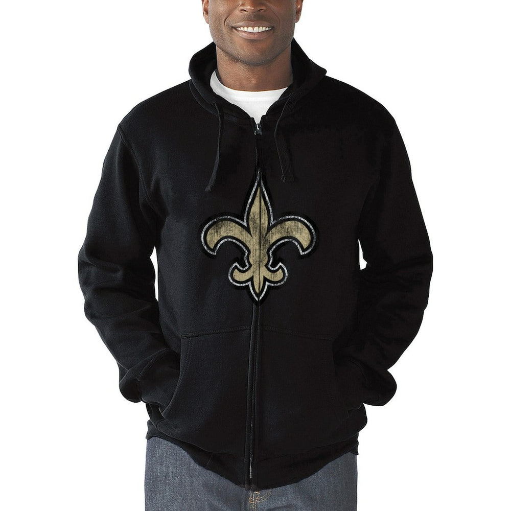 New Orleans Saints  G-III Sports by Carl Banks Primary Logo Full-Zip Hoodie