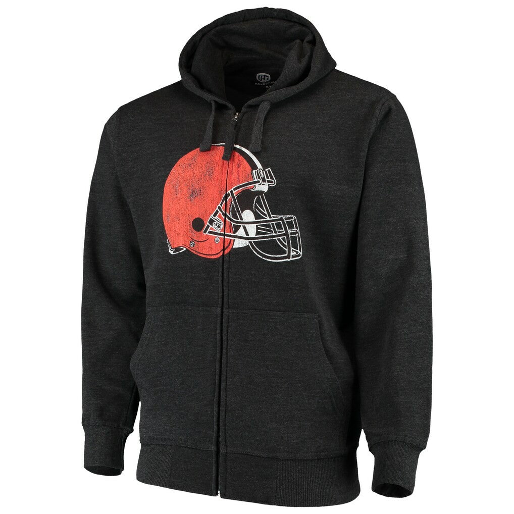 Cleveland Browns  G-III Sports by Carl Banks Primary Logo Full-Zip Hoodie