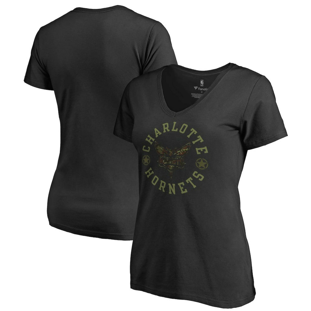 Charlotte Hornets Women's Liberty V-Neck T-Shirt Online