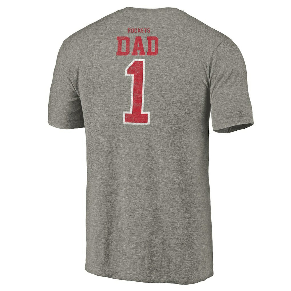 Houston Rockets Greatest Dad Tri-Blend T-Shirt New