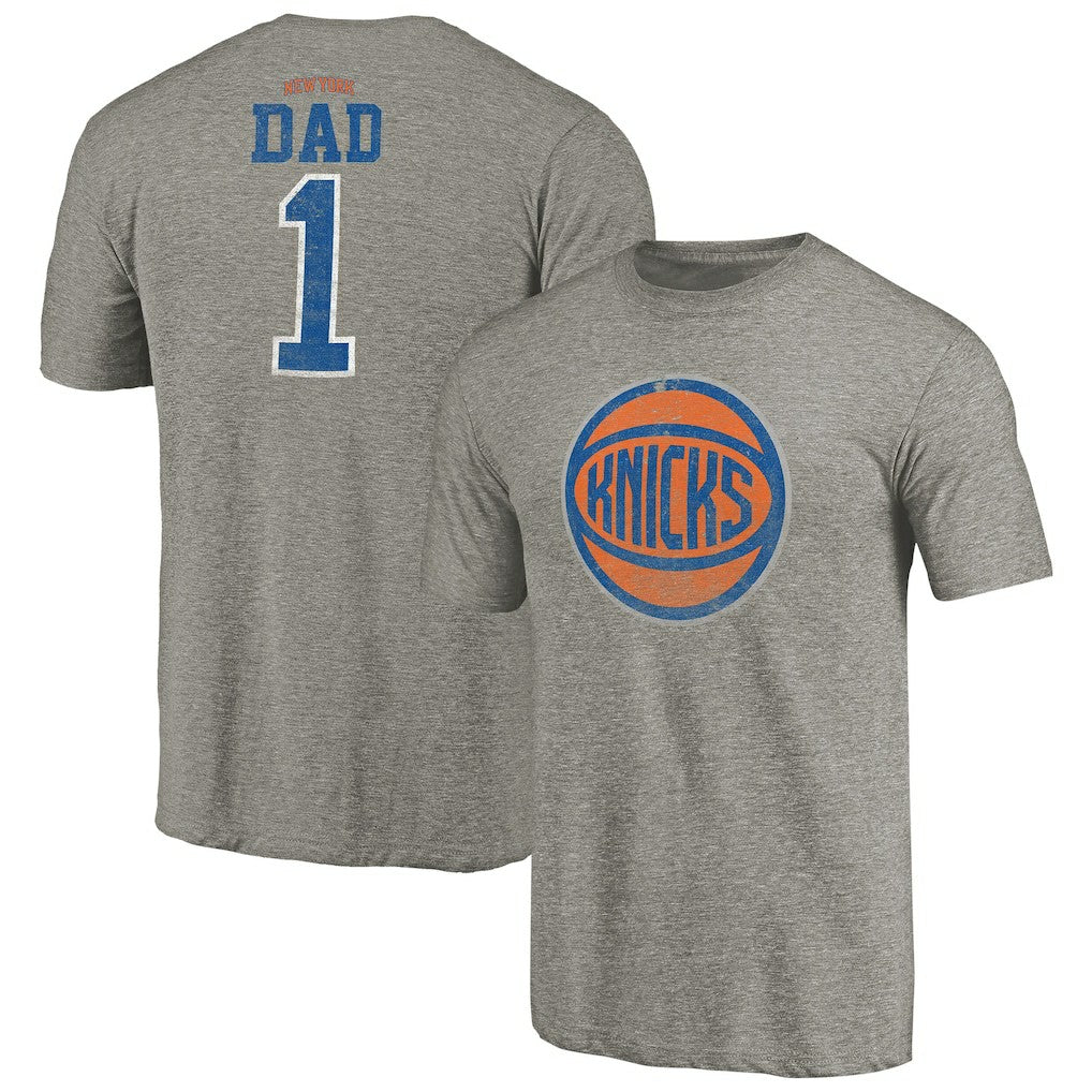 New York Knicks Greatest Dad Tri-Blend T-Shirt New