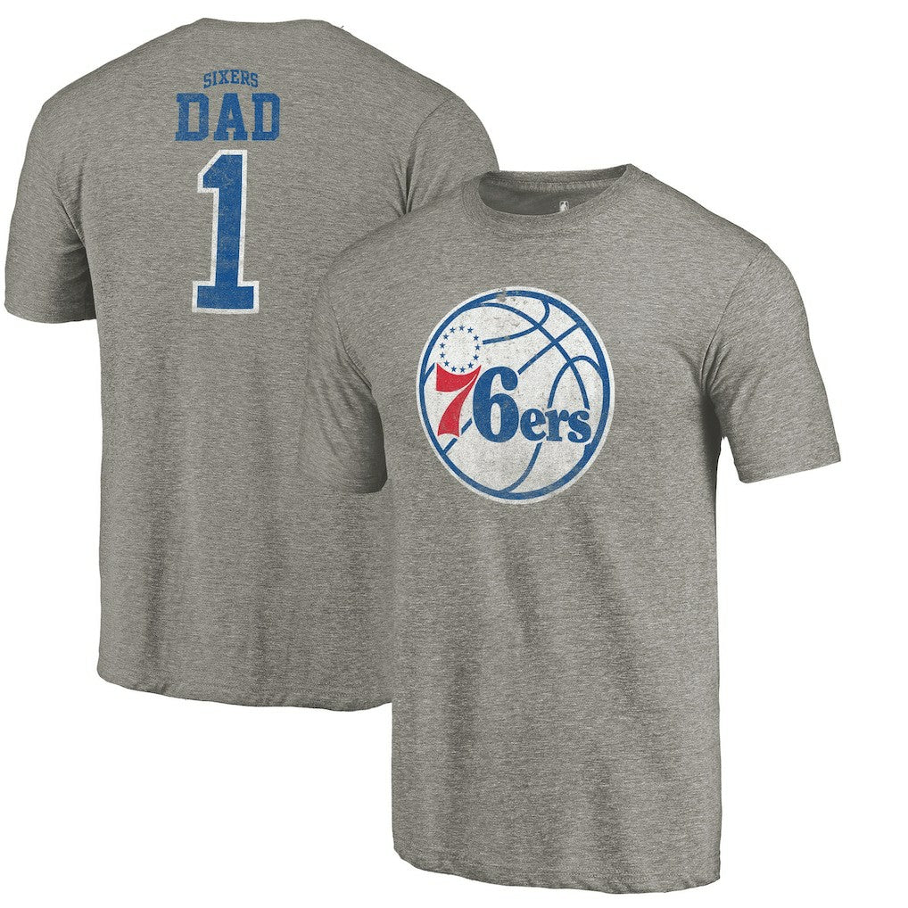 Philadelphia 76ers Greatest Dad Tri-Blend T-Shirt On Sale