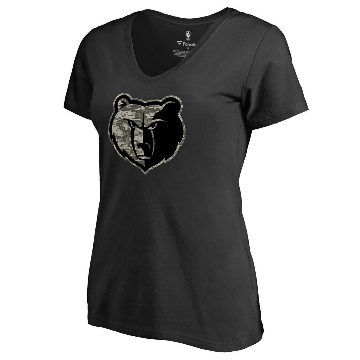 Memphis Grizzlies Women's Cloak Camo V-Neck T-Shirt On Sale