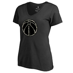 Washington Wizards Women's Cloak Camo V-Neck T-Shirt On Sale