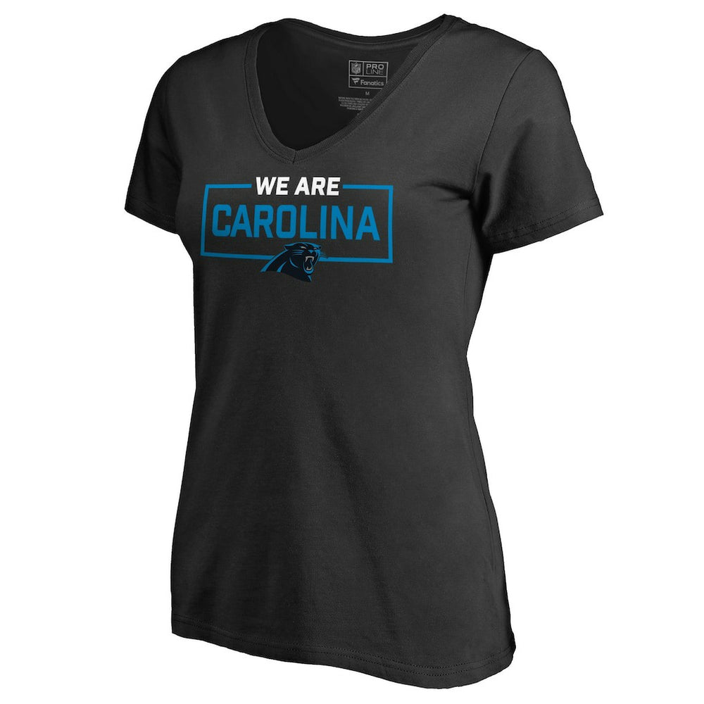 Carolina Panthers  Women's We Are Icon V-Neck T-Shirt
