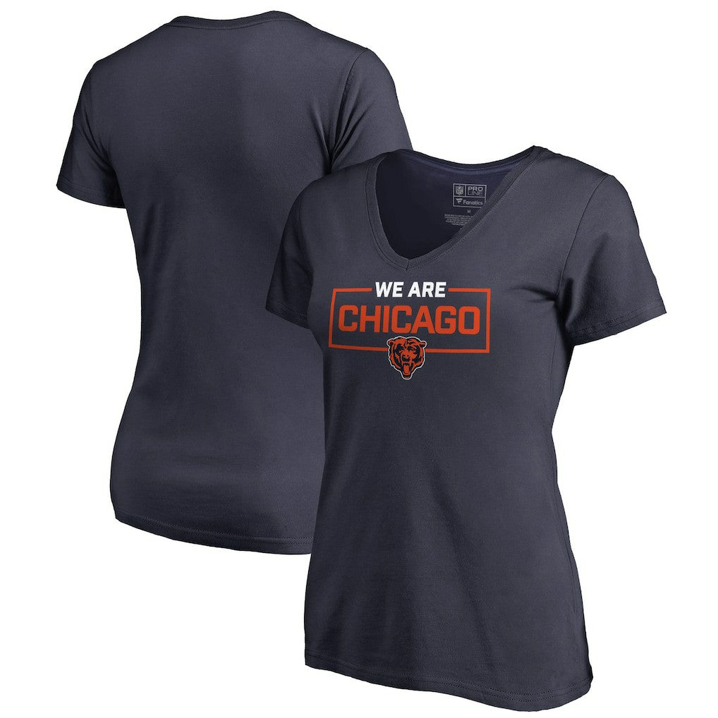 Chicago Bears  Women's We Are Icon V-Neck T-Shirt