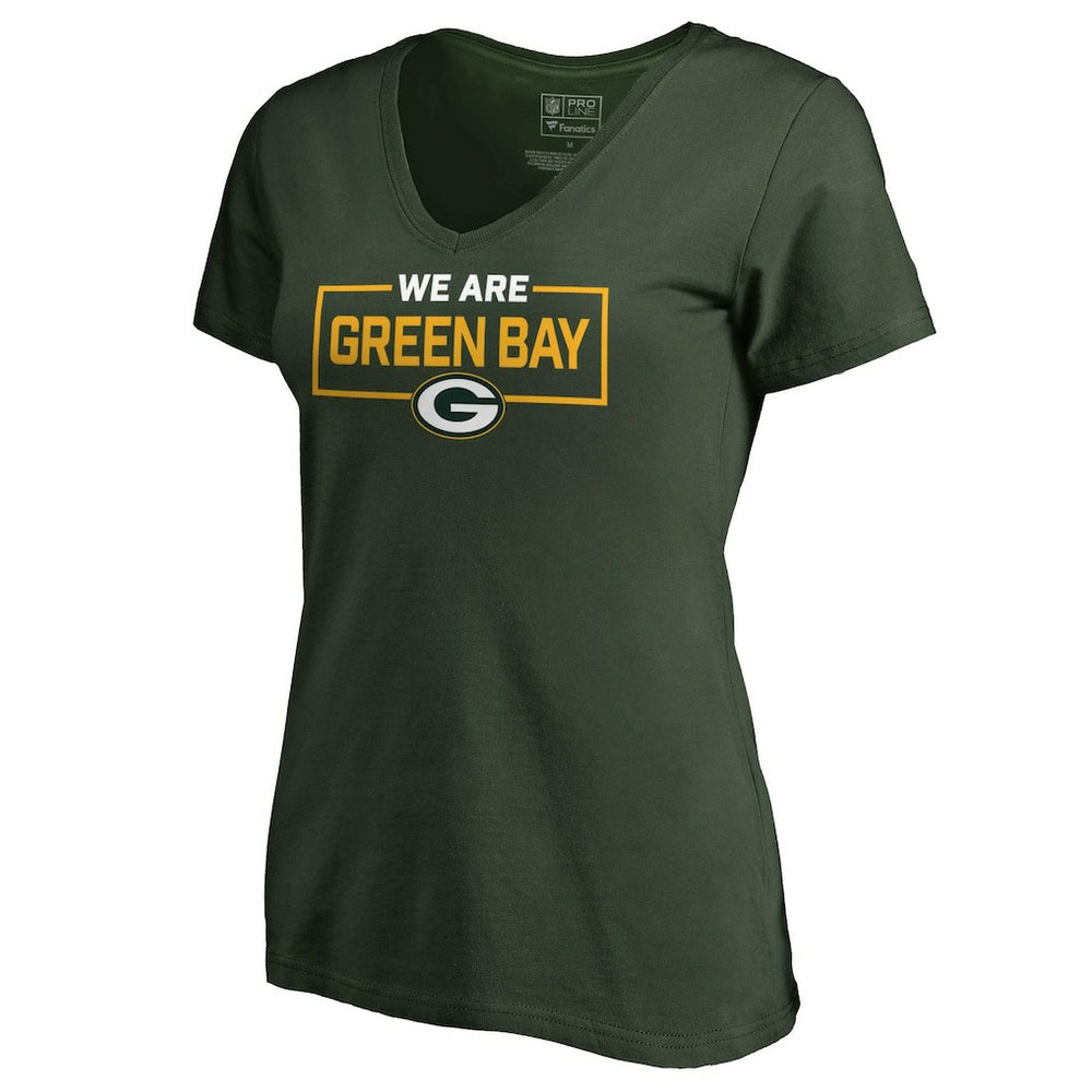 Green Bay Packers  Women's We Are Icon V-Neck T-Shirt