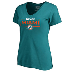Miami Dolphins  Women's We Are Icon V-Neck T-Shirt