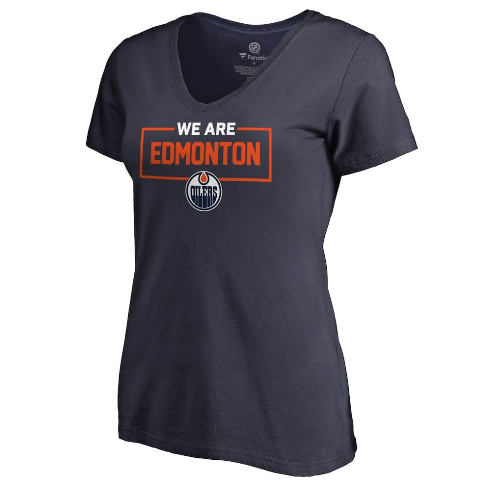 Edmonton Oilers Women's Iconic Collection V-Neck T-Shirt On Sale