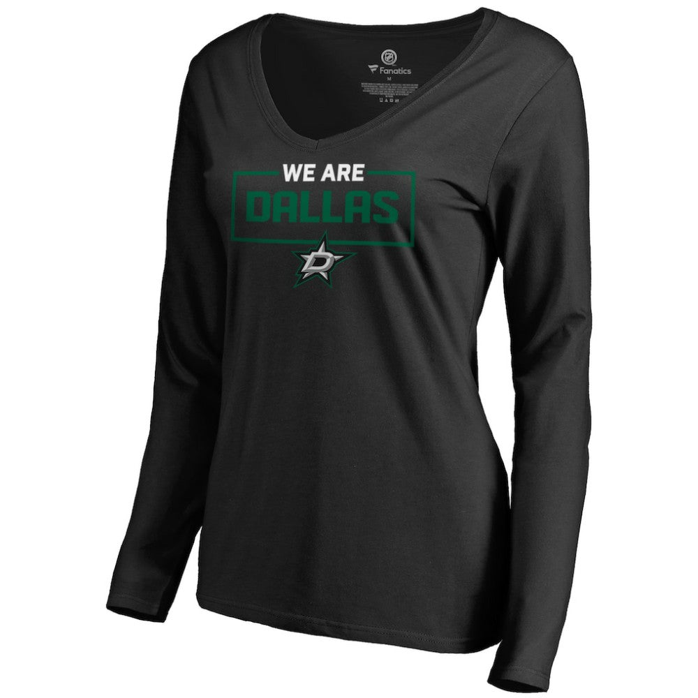 Dallas Stars Women's Iconic Collection We Are Long Sleeve V-Neck T-Shirt Online