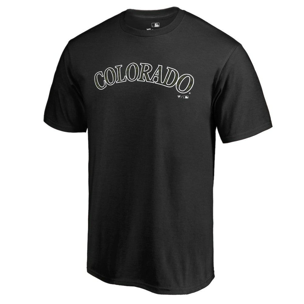 Colorado Rockies Armed Forces Wordmark T-Shirt | MLB US