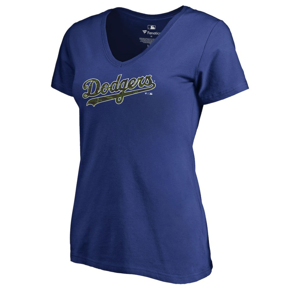 Los Angeles Dodgers Women's Armed Forces Wordmark T-Shirt | MLB New