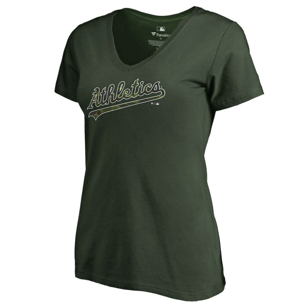 Athletics Women's Armed Forces Wordmark T-Shirt | MLB New