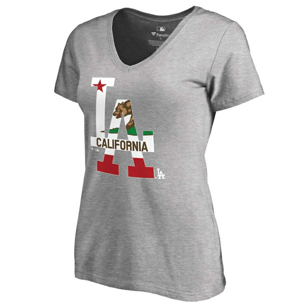 Los Angeles Dodgers Women's Hometown Collection Cali Flag T-Shirt | MLB For sale