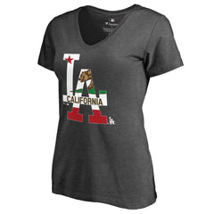 Los Angeles Dodgers Women's Hometown Collection Cali Flag T-Shirt | MLB New