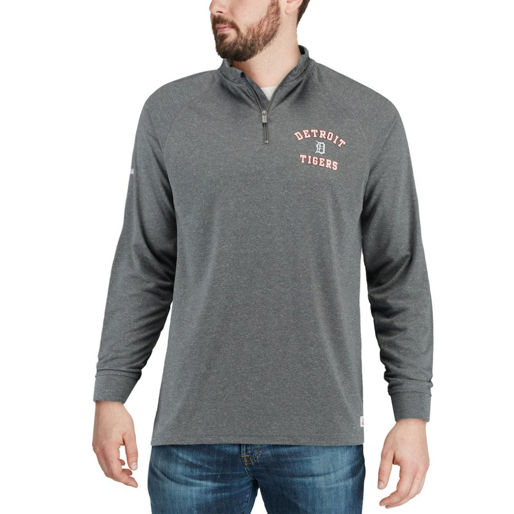 Detroit Tigers Stitches Team Raglan Quarter-Zip Pullover Jacket | MLB Near me