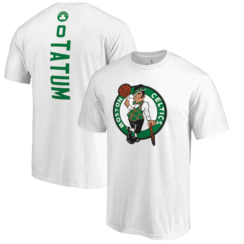 Jayson Tatum Boston Celtics Backer Name & Number T-Shirt New