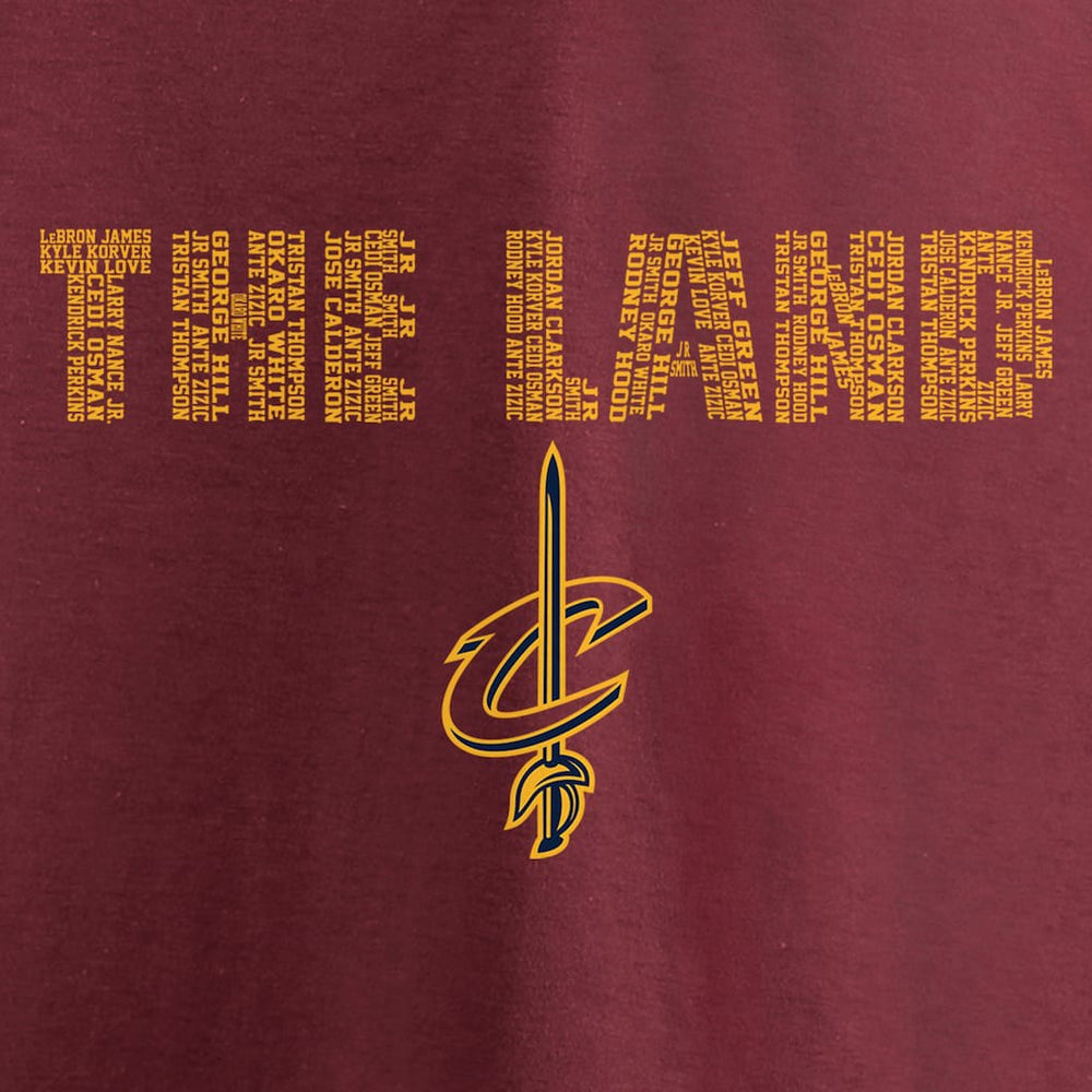 Cleveland Cavaliers Hometown Collection Repeating Roster T-Shirt sale On Sale