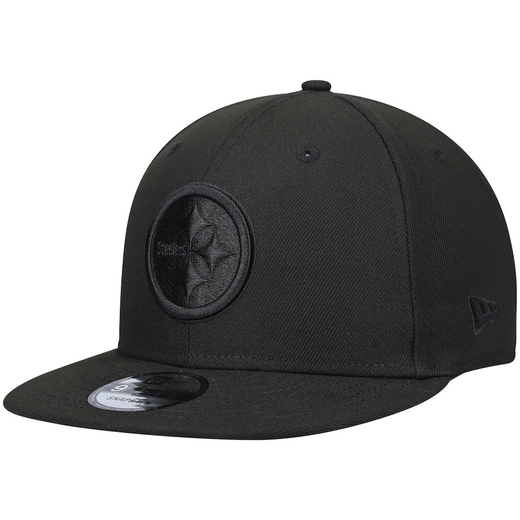 Pittsburgh Steelers New Era Black On Black 9FIFTY Adjustable Hat