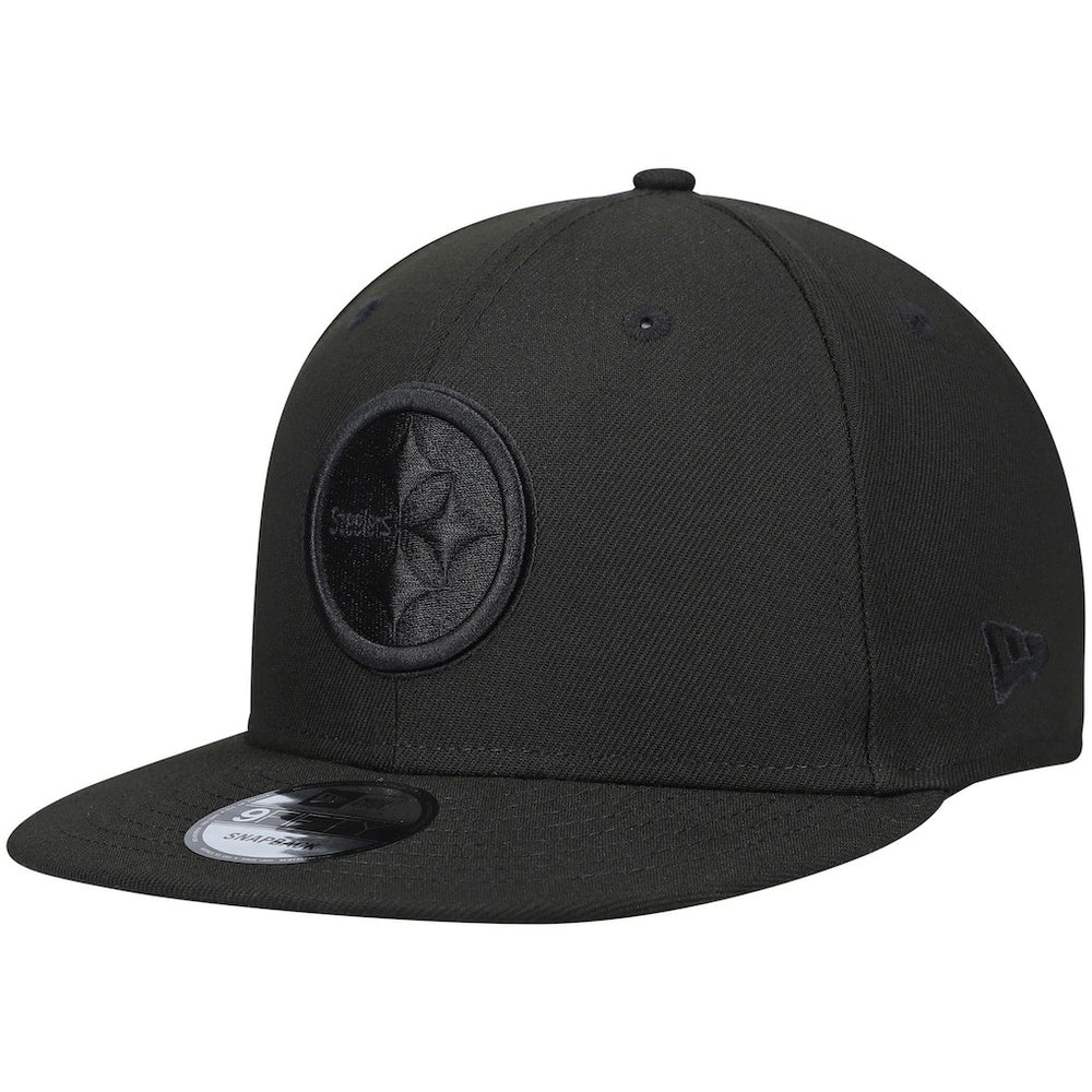 Pittsburgh Steelers New Era Black On Black 9FIFTY Adjustable Hat