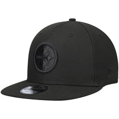 Pittsburgh Steelers New Era Black On Black 9FIFTY Adjustable Hat