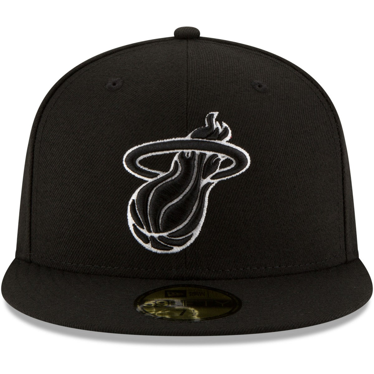Miami Heat Black & White Logo 59FIFTY Fitted Hat Discount