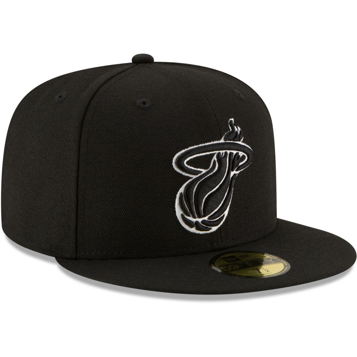 Miami Heat Black & White Logo 59FIFTY Fitted Hat Discount