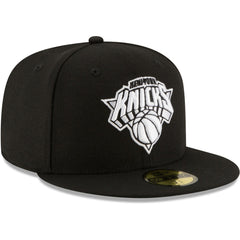 New York Knicks Black & White Logo 59FIFTY Fitted Hat Outlet