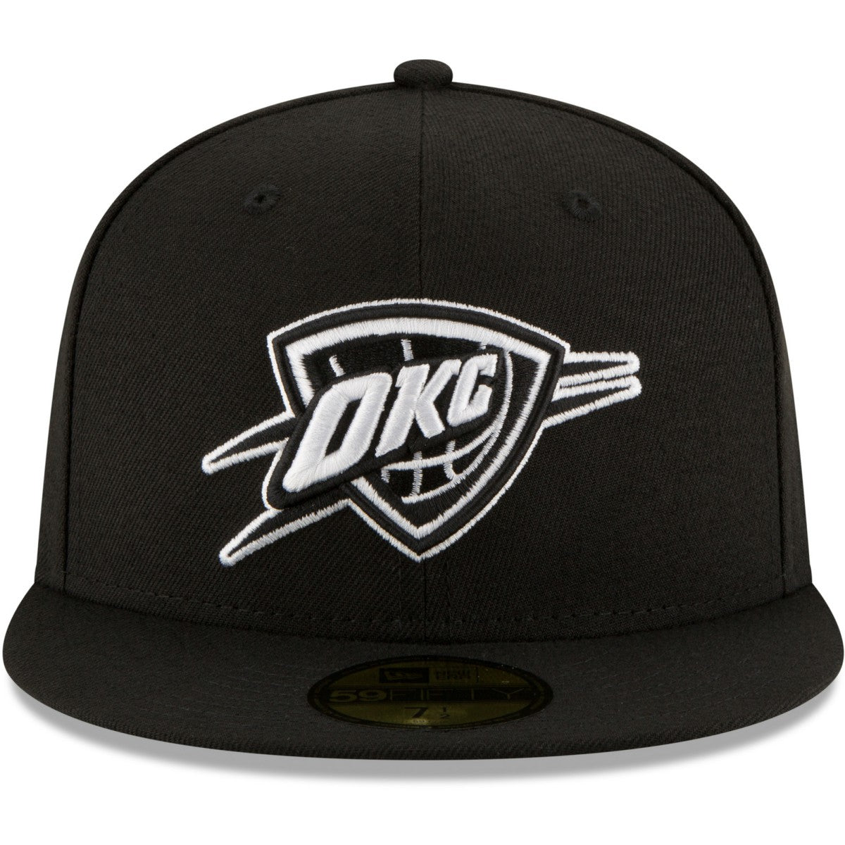 Oklahoma City Thunder Black & White Logo 59FIFTY Fitted Hat Online