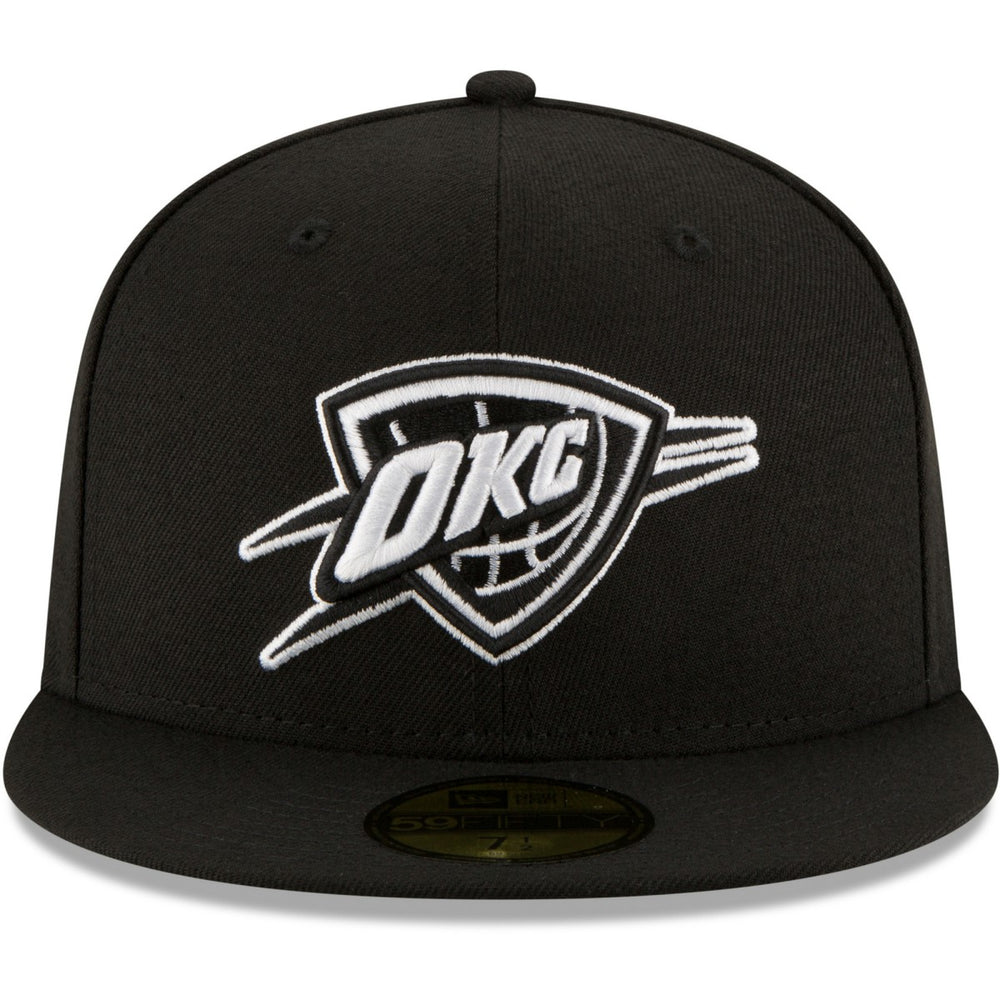 Oklahoma City Thunder Black & White Logo 59FIFTY Fitted Hat Online