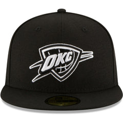 Oklahoma City Thunder Black & White Logo 59FIFTY Fitted Hat Online