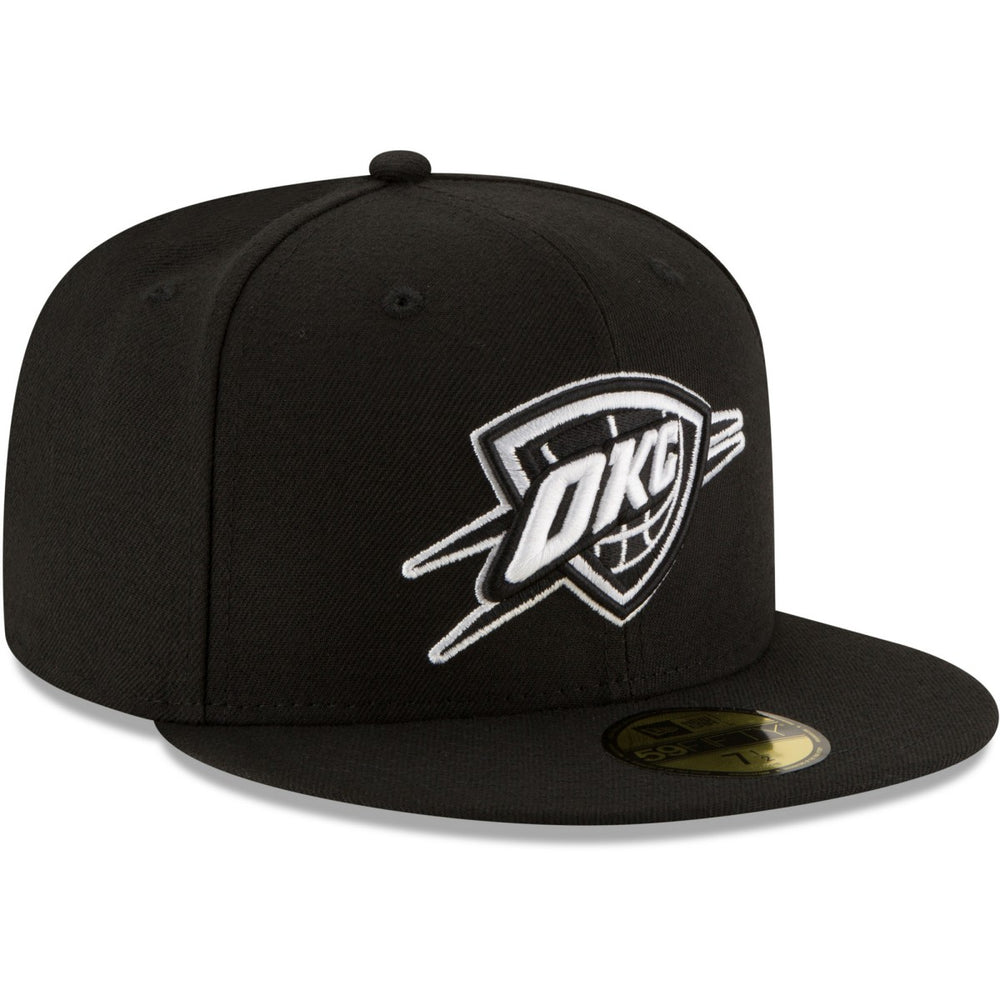 Oklahoma City Thunder Black & White Logo 59FIFTY Fitted Hat Online
