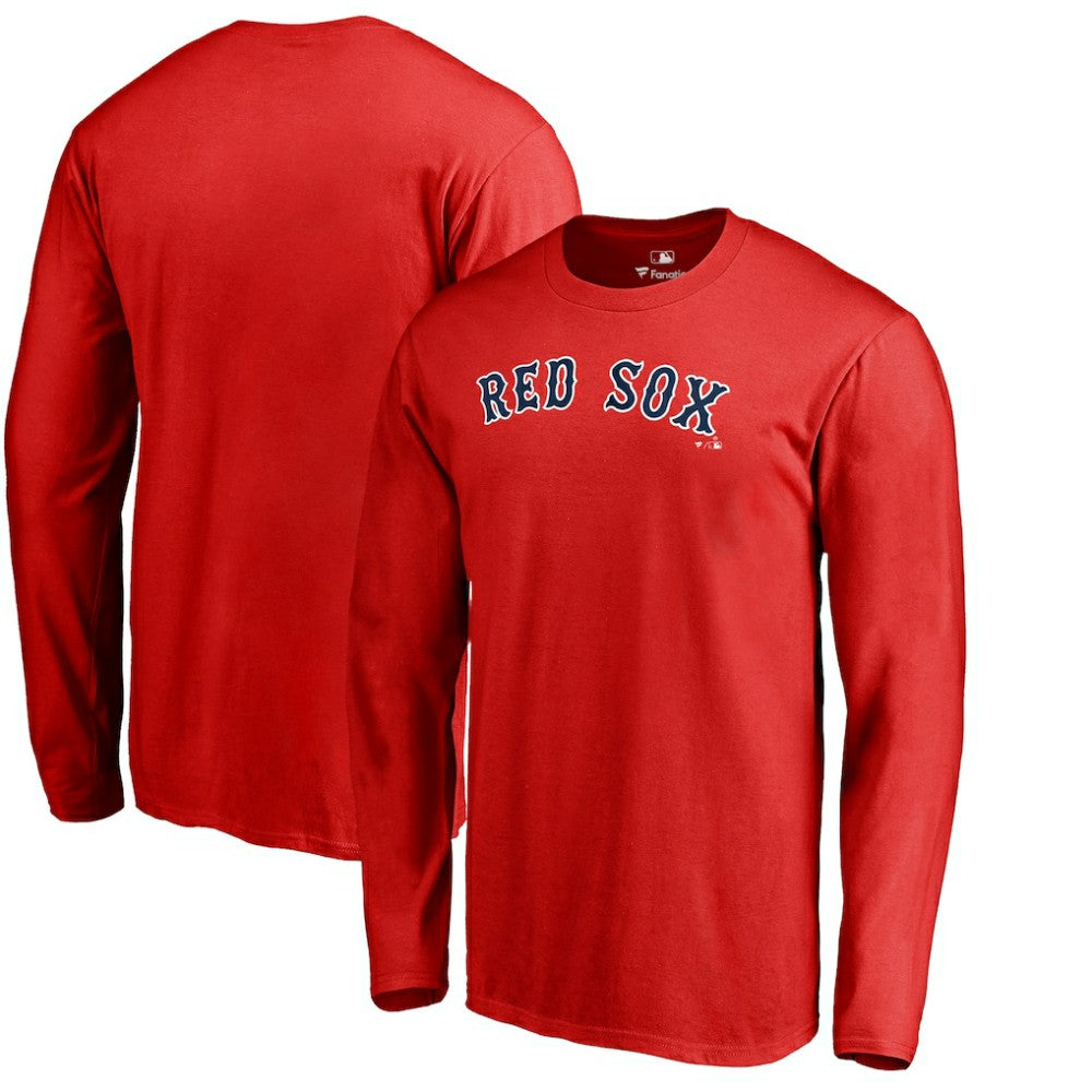Boston Red Sox Team Wordmark Long Sleeve T-Shirt | MLB On Sale