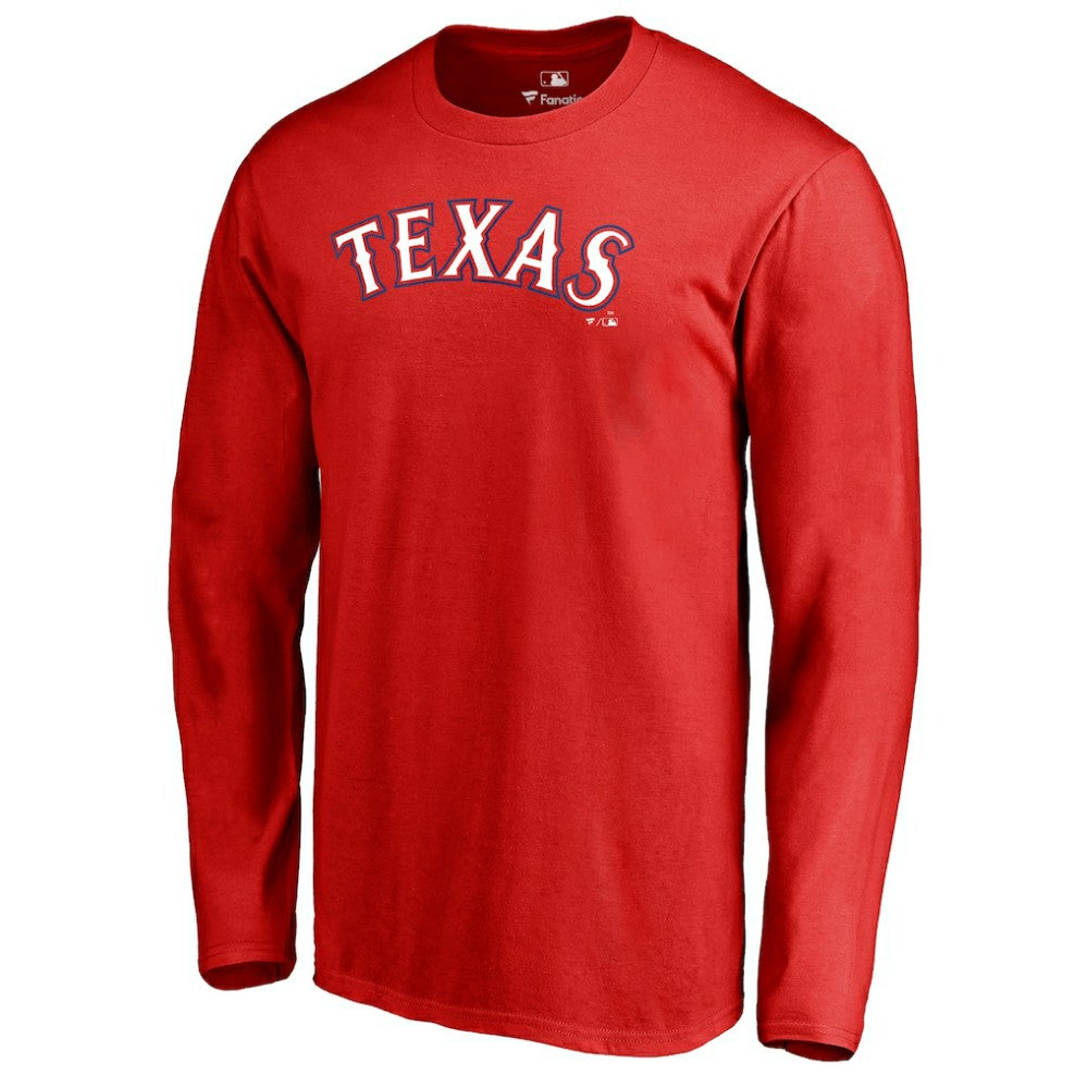 Texas Rangers Team Wordmark Long Sleeve T-Shirt | MLB Near me