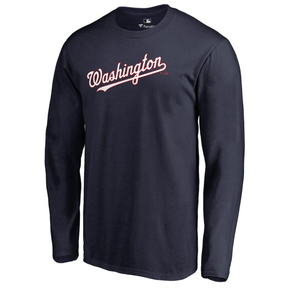 Washington Nationals Team Wordmark Long Sleeve T-Shirt | MLB On Sale