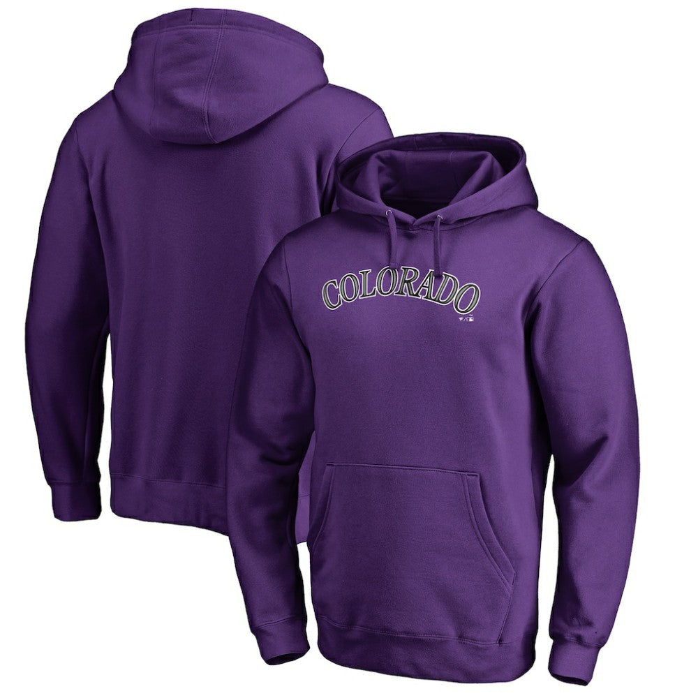 Colorado Rockies Official Wordmark Fitted Pullover Hoodie | MLB Online