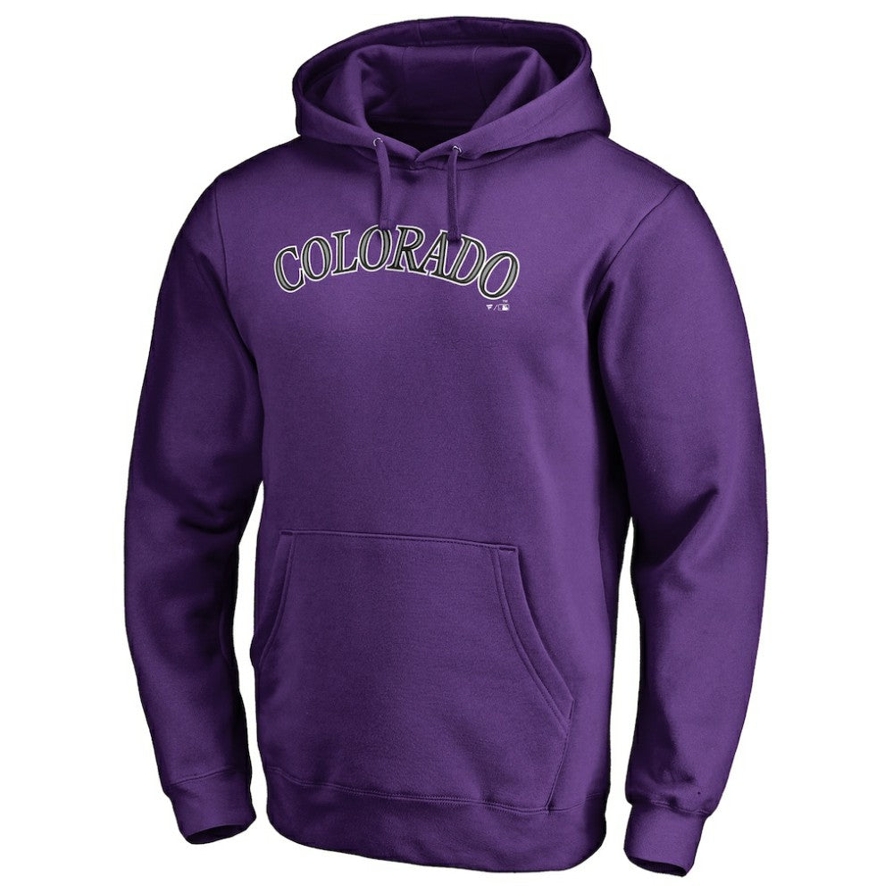 Colorado Rockies Official Wordmark Fitted Pullover Hoodie | MLB Online
