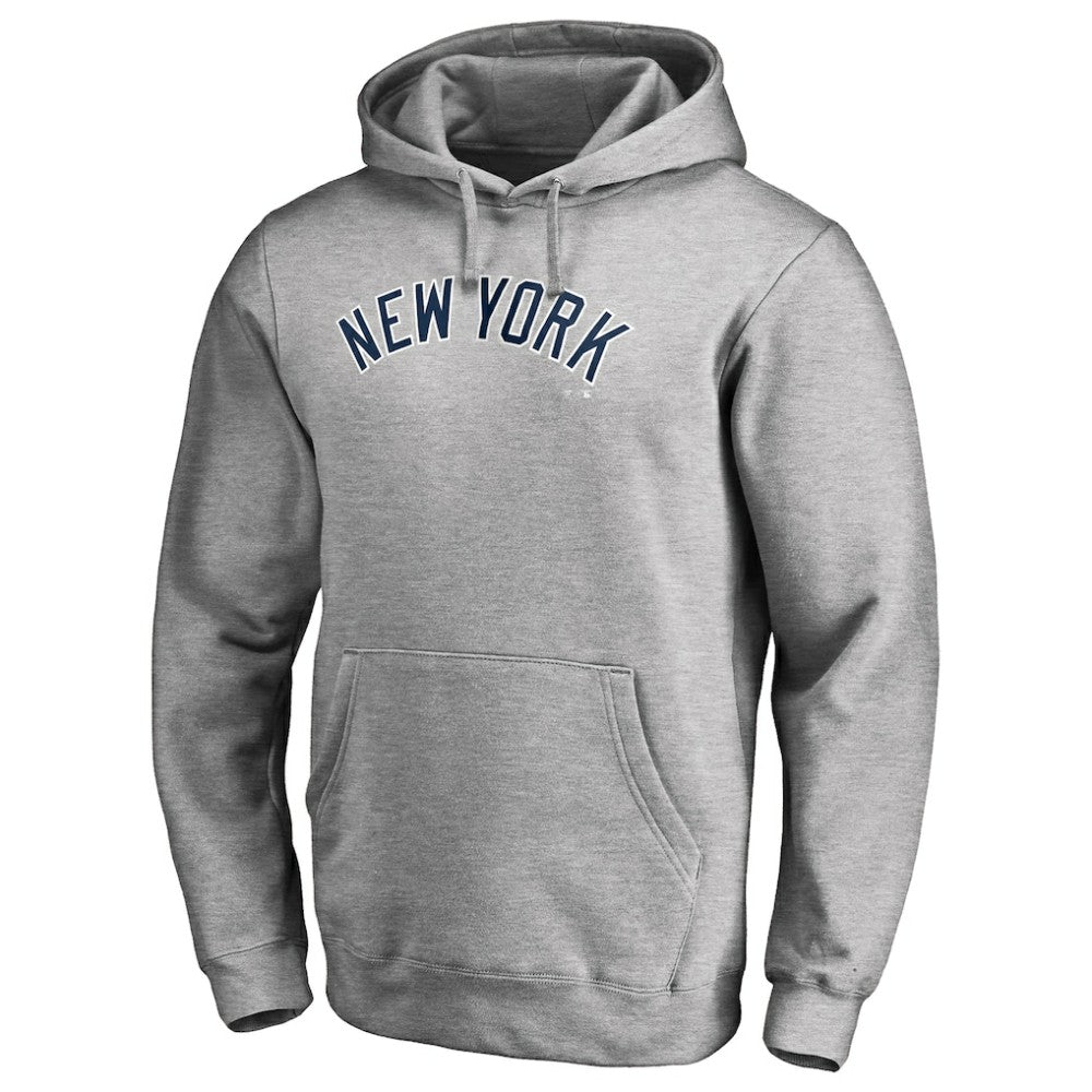New York Yankees Official Wordmark Fitted Pullover Hoodie | MLB Near me