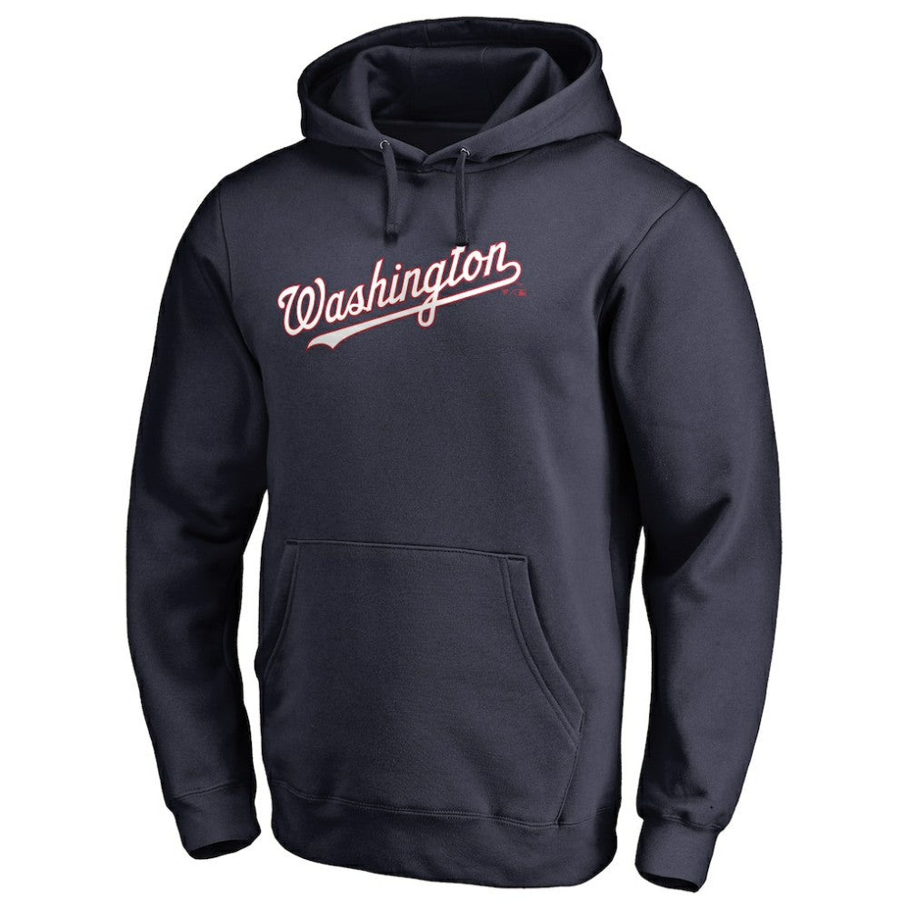 Washington Nationals Official Wordmark Fitted Pullover Hoodie | MLB Discount