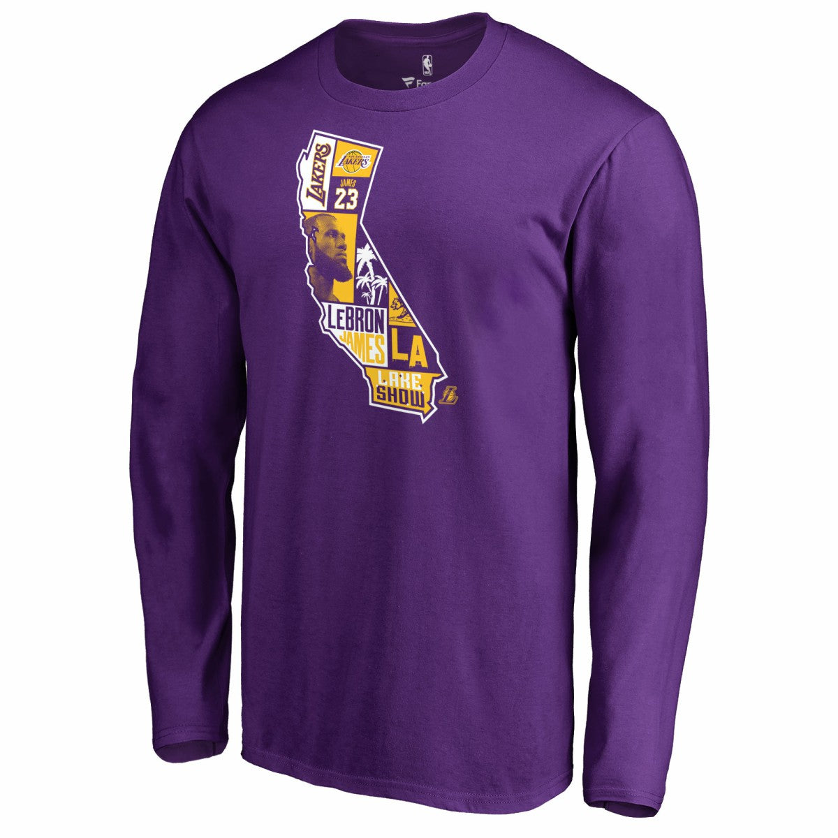 LeBron James Los Angeles Lakers Player State Long Sleeve T-Shirt New