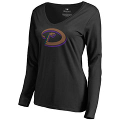 Arizona Diamondbacks Women's Cooperstown Collection Forbes Long Sleeve V-Neck T-Shirt | MLB Sale