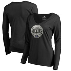 Colorado Rockies Women's Cooperstown Collection Slider Long Sleeve V-Neck T-Shirt | MLB On Sale